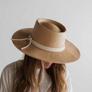 Gigi Pip Bre Pork Pie Hat in Natural / Size XS